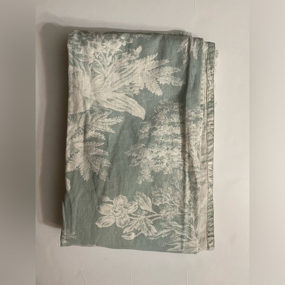 Pottery Barn MATINE TOILE Shower Curtain PORCELAIN BLUE FRENCH LIGHT GREEN - Picture 10 of 13